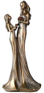 bronzefigur Bruden med brudepige